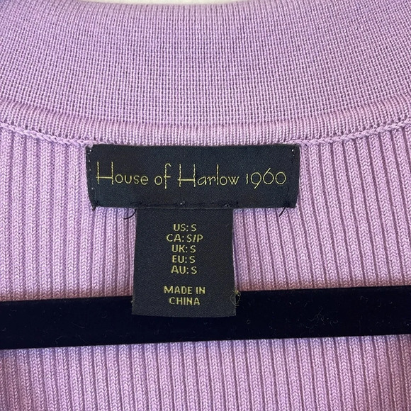 House of Harlow lavender ribbed knit maxi body con dress size small - Picture 4 of 7